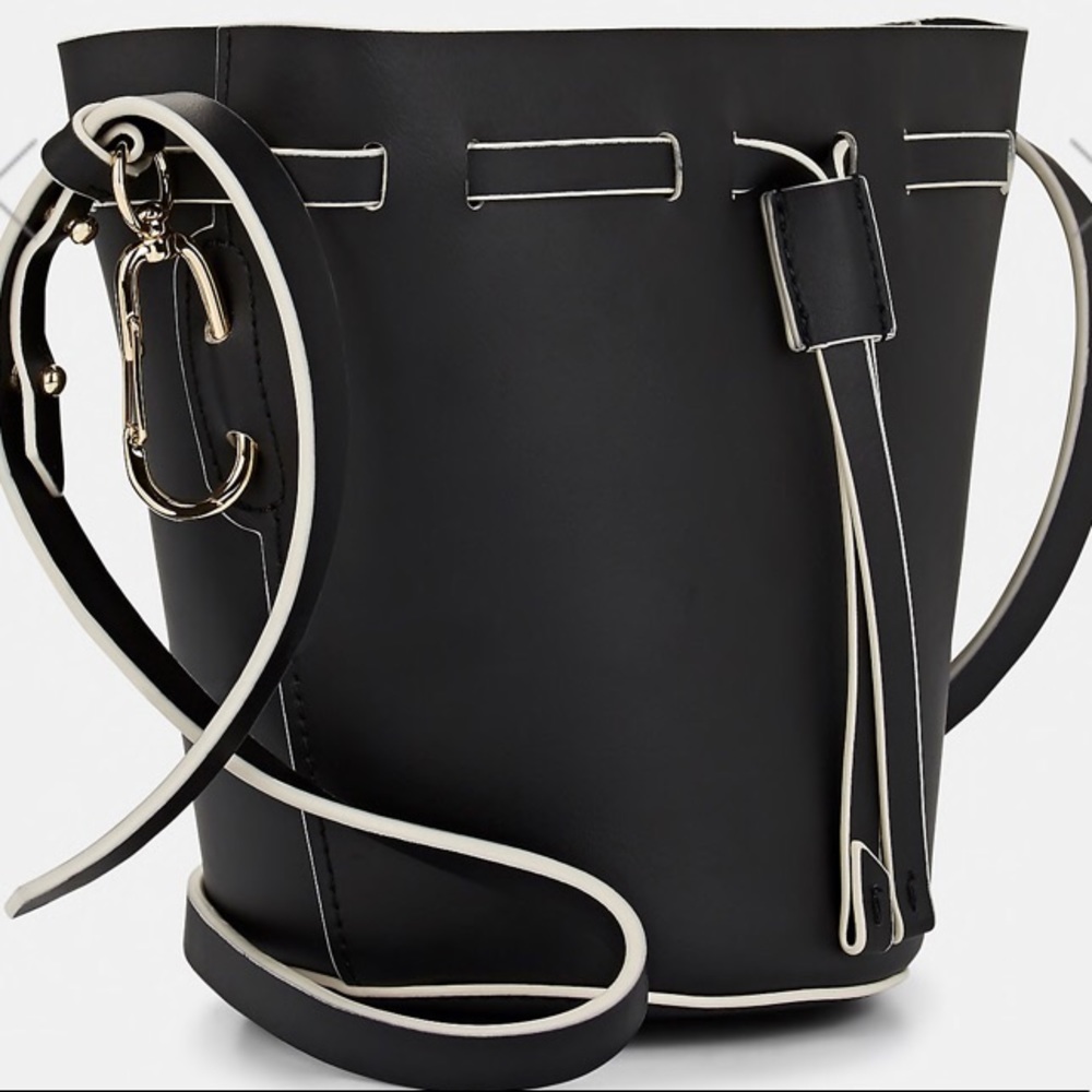 ✨FLASH SALE!!!✨ZAC POSEN NWT! DRAWSTRING LEATHER Bucket BAG - Picture 2 of 8